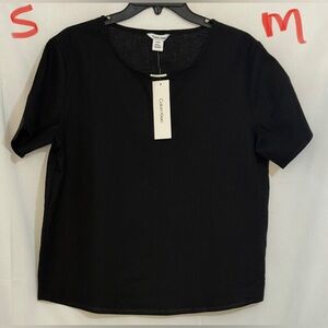 Calvin Klein Women's Short Sleeve Black Tee